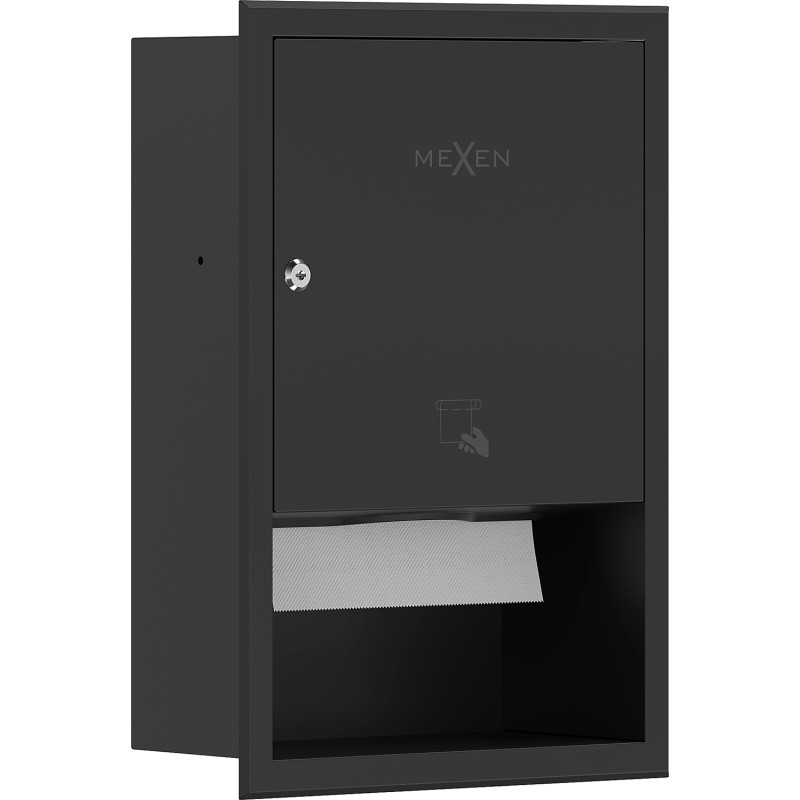 Mexen Linox Eingebauter Papierhandtuchspender, schwarzmatt - 70K003-70