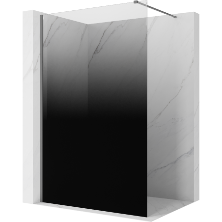 Mexen Kioto Duschwand Walk-in 140 x 200 cm, ombre schwarz 8 mm, Gun Metal - 800-140-101-95-76