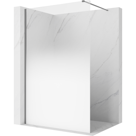 Mexen Kioto Duschwand Walk-in 90 x 200 cm, weißes Ombre 8 mm, Gun Metal - 800-090-101-95-86