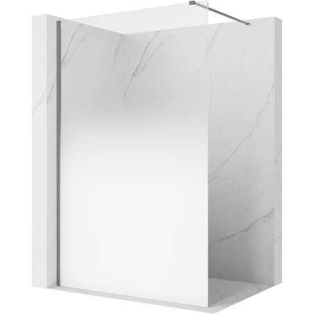 Mexen Kioto Duschwand Walk-in 120 x 200 cm, weißer Ombre, 8 mm, Gun Metal - 800-120-101-95-86
