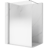 Mexen Kioto Duschwand Walk-in 150 x 200 cm, weißes Ombre 8 mm, Gun Metal - 800-150-101-95-86