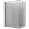 Mexen Kioto Duschwand Walk-in 80 x 200 cm, Crackle Transparent 12 mm, Gun Metal - 800-080-101-95-04-X