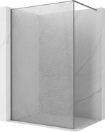 Mexen Kioto Duschwand Walk-in 120 x 200 cm, Crackle transparent 12 mm, Gun Metal - 800-120-101-95-04-X