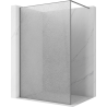 Mexen Kioto Duschwand Walk-in 160 x 200 cm, Crackle Transparent 12 mm, Gun Metal - 800-160-101-95-04-X