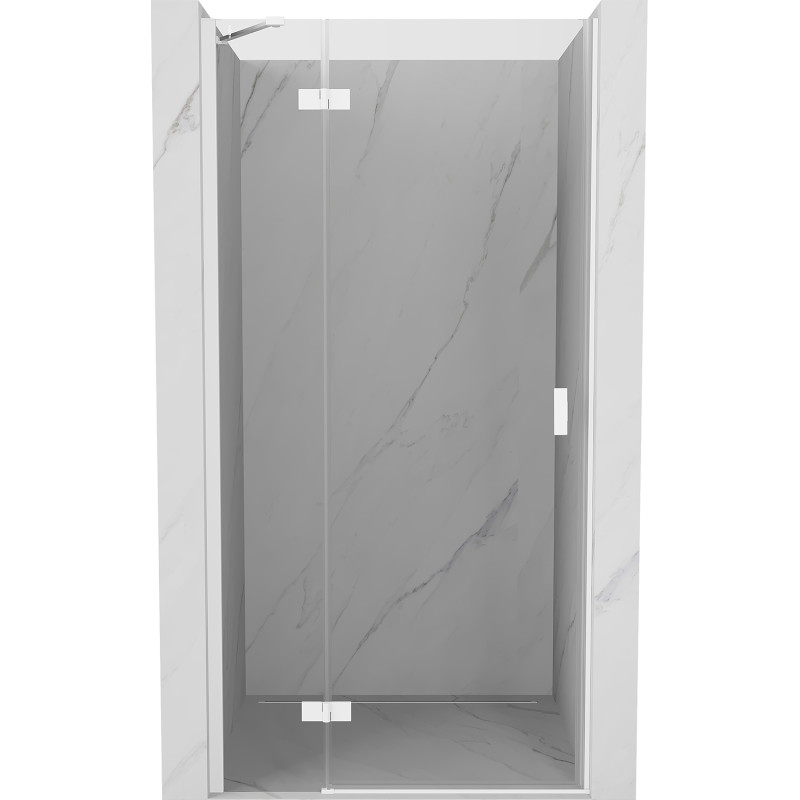 Mexen Mist-H Duschdrehwand links 90 cm, transparent, weiß - 8A5-090-000-20-00-L