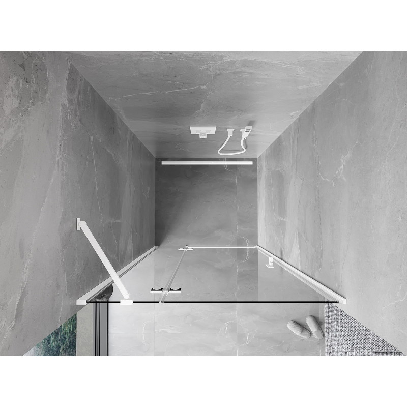 Mexen Mist-H linke Duschtür 105 cm, transparent, weiß - 8A5-105-000-20-00-L