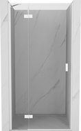 Mexen Mist-H linke, schwenkbare Duschabtrennung 120 cm, transparent, weiß - 8A5-120-000-20-00-L