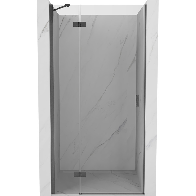 Mexen Mist-H linke Duschschwingtür 80 cm, transparent, gebürstetes Gun Gray - 8A5-080-000-66-00-L