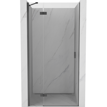 Mexen Mist-H linke, schwenkbare Duschtür 105 cm, transparent, gebürstetes Gun Gray - 8A5-105-000-66-00-L