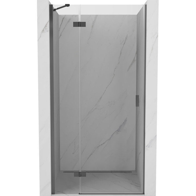 Mexen Mist-H Linke Duschtür, schwenkbar, 90 cm, transparent, Gun Metal - 8A5-090-000-95-00-L