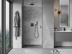 Mexen Mist-H linke Pendeltür für die Dusche 100 cm, transparent, Gun Metal - 8A5-100-000-95-00-L