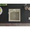 Mexen Vito Granitspüle 1-Kammer mit Küchenarmatur Duero, beige - 6503-69-671600-69