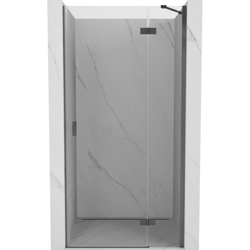 Mexen Mist-H rechte, schwenkbare Duschtür 120 cm, transparent, Gun Metal - 8A5-120-000-95-00-P