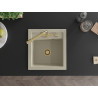 Mexen Vito Granitspüle 1-Becken mit Küchenarmatur Duero, beige - 6503-69-671600-50