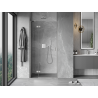 Mexen Mist-H linke, drehbare Duschwand 115 cm, transparent, gebürstetes Nickel - 8A5-115-000-97-00-L