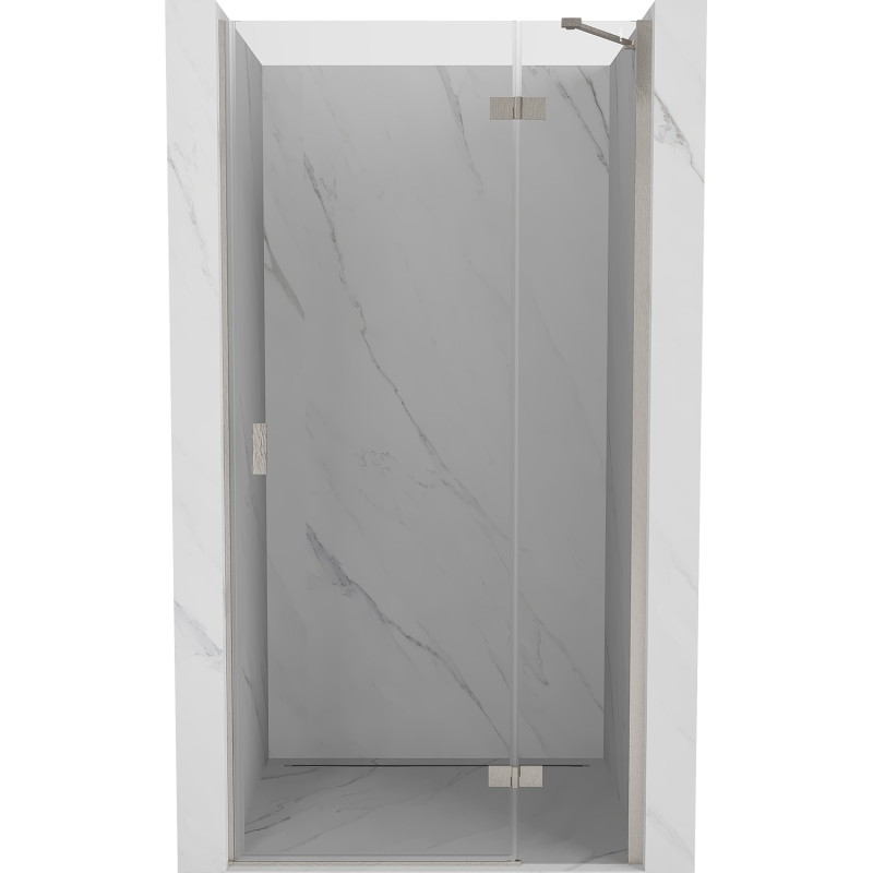 Mexen Mist-H rechte, schwenkbare Duschtür 85 cm, transparent, gebürsteter Nickel - 8A5-085-000-97-00-P