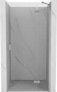 Mexen Mist-H rechte, schwenkbare Duschabtrennung 100 cm, transparent, gebürsteter Nickel - 8A5-100-000-97-00-P