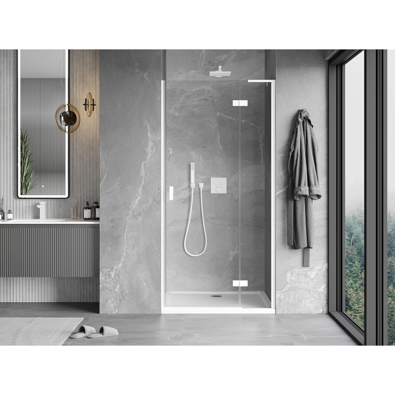 Mexen Mist-H L duschdoppeltür rechts 100 cm, transparent, weiß - 8A5L-100-000-20-00-P