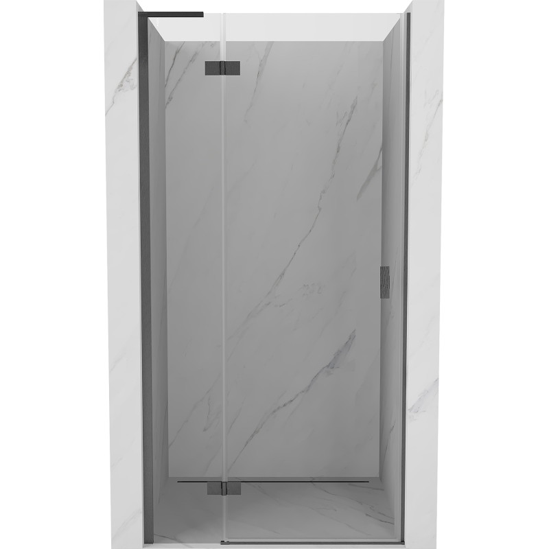 Mexen Mist-H L Linke, klappbare Duschtür 90 cm, transparent, gun grau gebürstet - 8A5L-090-000-66-00-L