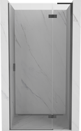 Mexen Mist-H L rechtsanschlagige Duschdrehtür 75 cm, transparent, gebürstetes Gun Gray - 8A5L-075-000-66-00-P