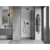 Mexen Mist-H L Rechts öffnende Duschdrehtür 80 cm, transparent, gebürstetes Gun Gray - 8A5L-080-000-66-00-P