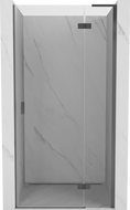 Mexen Mist-H L Rechts öffnende Duschtür 85 cm, transparent, Gun Metal - 8A5L-085-000-95-00-P