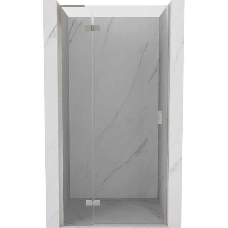 Mexen Mist-H L linke, schwenkbare Duschkabinentür 70 cm, transparent, gebürstetes Nickel - 8A5L-070-000-97-00-L