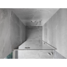 Mexen Mist-H L linke, schwenkbare Duschabtrennung 100 cm, transparent, gebürstetes Nickel - 8A5L-100-000-97-00-L