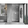 Mexen Mist-H L Schwingtür Duschkabine rechts 80 cm, transparent, gebürstetes Nickel - 8A5L-080-000-97-00-P