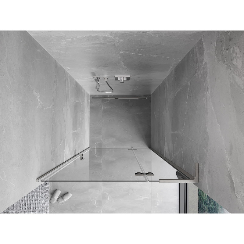 Mexen Mist-H L Duschflügeltür rechts 105 cm, transparent, gebürstetes Nickel - 8A5L-105-000-97-00-P
