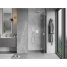 Mexen Mist-H L Schwenkbare Duschwand rechts 115 cm, transparent, gebürstetes Nickel - 8A5L-115-000-97-00-P