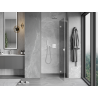 Mexen Mist-H L rechts angeschlagene Duschdrehtür 120 cm, transparent, gebürstetes Nickel - 8A5L-120-000-97-00-P