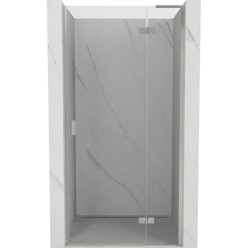 Mexen Mist-H L rechts angeschlagene Duschdrehtür 120 cm, transparent, gebürstetes Nickel - 8A5L-120-000-97-00-P