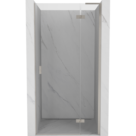Mexen Mist-H L rechts angeschlagene Duschdrehtür 120 cm, transparent, gebürstetes Nickel - 8A5L-120-000-97-00-P