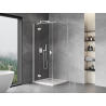 Mexen Mist-H T Duschkabine schwenkbar links 75 x 75 cm, transparent, weiß - 8A5T-075-075-20-00-L