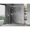 Mexen Mist-H T Duschkabine schwenkbar links 105 x 75 cm, transparent, weiß - 8A5T-105-075-20-00-L