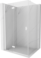 Mexen Mist-H T Duschkabine schwenkbar links 115 x 90 cm, transparent, weiß - 8A5T-115-090-20-00-L