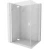 Mexen Mist-H T Duschkabine schwenkbar links 75 x 110 cm, transparent, weiß - 8A5T-075-110-20-00-L