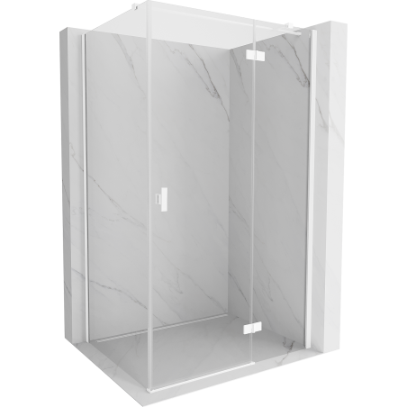 Mexen Mist-H T Duschecabine rechtes Scharnier 100 x 70 cm, transparent, weiß - 8A5T-100-070-20-00-P