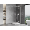 Mexen Mist-H T rechte aufklappbare Duschkabine 75 x 75 cm, transparent, weiß - 8A5T-075-075-20-00-P