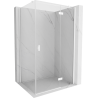 Mexen Mist-H T rechte Duschkabine 85 x 80 cm, transparent, weiß - 8A5T-085-080-20-00-P