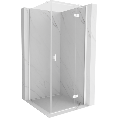 Mexen Mist-H T rechte Duschkabine 85 x 85 cm, transparent, weiß - 8A5T-085-085-20-00-P