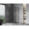 Mexen Mist-H T schwenkbare Duschkabine links 90 x 90 cm, transparent, gebürstetes Gun Gray - 8A5T-090-090-66-00-L