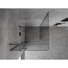 Mexen Mist-H T linke Pendelduschkabine 110 x 110 cm, transparent, gebürstetes Gun Gray - 8A5T-110-110-66-00-L