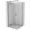 Mexen Mist-H T Duschkabine, schwenkbar, links 120 x 120 cm, transparent, gun gray gebürstet - 8A5T-120-120-66-00-L