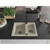 Mexen Carlos Granitspüle 1,5-Kammer mit Küchenarmatur Rita, beige - 6518-69-670300-70