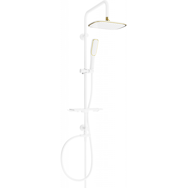 Mexen T49 Duschsäule, weiß/gold - 798494993-25
