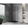 Mexen Mist-H T Links angeschlagene Duschkabine 85 x 85 cm, transparent, Gun Metal - 8A5T-085-085-95-00-L