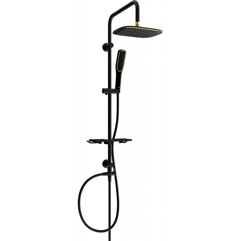Mexen T49 Duschsäule, schwarz/gold - 798494993-75