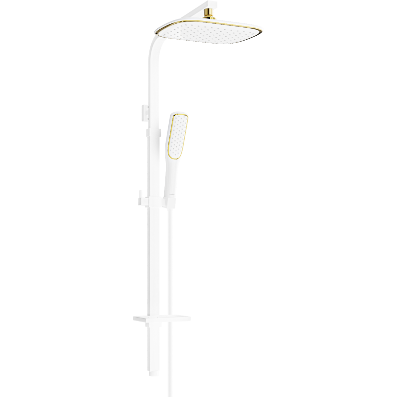 Mexen Q49 Duschsäule, weiß/gold - 798494995-25